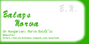 balazs morva business card